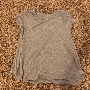 TILLYS GRAY FLOWY SHIRT GIRLS